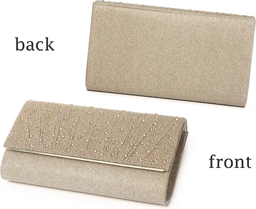 Miniatura 4 de MUDUO Monederos de mano con diamantes de imitación para mujer, monederos y bolsos formales de boda, fiesta, graduación, bolsas de dinero, regalo
