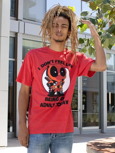 Miniatura 2 de Marvel Deadpool Dont Feel Like Being an Adult - Camiseta para adultos Rojo brezo