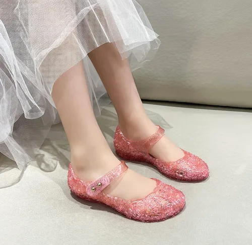 Miniatura 4 de Sandalias de gelatina para niñas, zapatos de vestir de princesa para niña pequeña, talla 9, fiesta de baile de reina, cosplay, gelatinas, disfraces