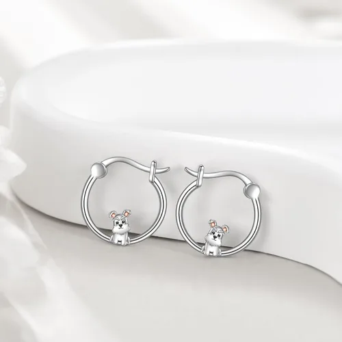 Miniatura 78 de VONALA Bonitos aretes de aro de plata de ley 925, regalos de cumpleaños para mujer