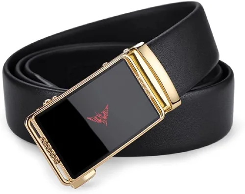Miniatura 6 de VANNANBA Leather Ratchet Belts for Men Automatic Buckle with Belt Box, Gift for Men