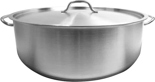 Miniatura 7 de TrueCraftware - Olla de acero inoxidable de 15 cuartos de galón con base encapsulada y cubierta - Olla de brasero de alta resistencia para sopa