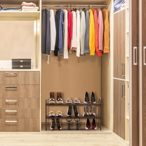 Miniatura 9 de Simple Houseware - Organizador de almacenamiento para zapatero de 2 niveles, color bronce