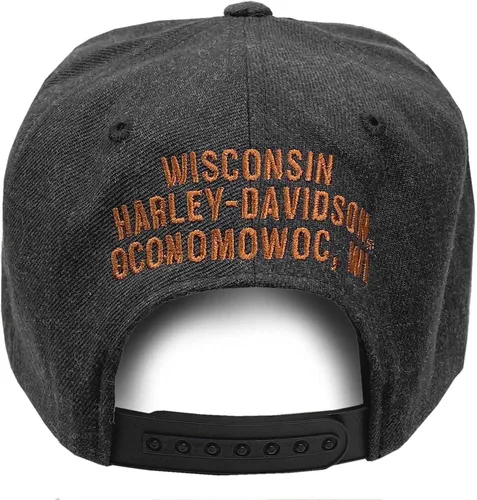 Miniatura 2 de Harley-Davidson - Gorra de béisbol para hombre con parche Snapback, color gris