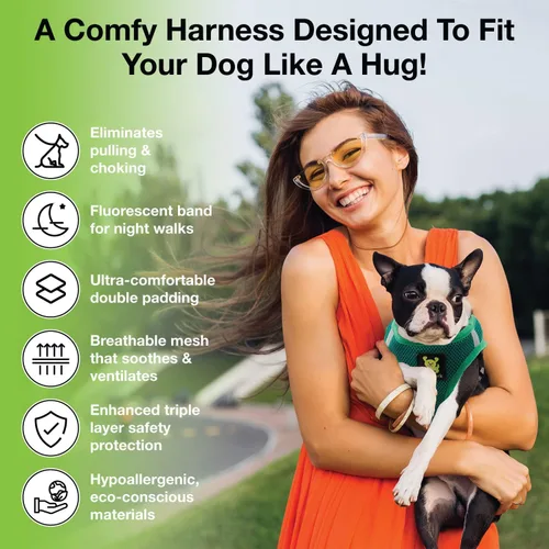 Miniatura 4 de EcoBark - Arnés para perro, arneses de taza de té para perros XXXS, XXS, XS y pequeños - Arnés suave para el cuerpo mini - Arnés para cachorros