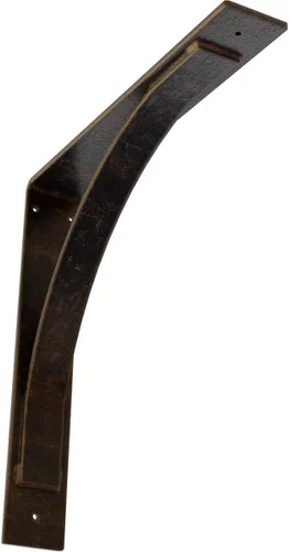 Miniatura 184 de Soporte de acero Morris de 3 pulgadas de ancho x 6 pulgadas de profundidad x 6 pulgadas de alto, latón envejecido