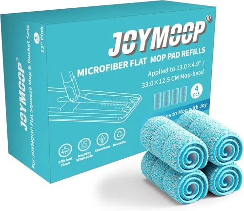 Miniatura 21 de JOYMOOP Almohadilla de repuesto de microfibra para sistema de trapeador plano de 15 pulgadas, gris, 1 paquete de recarga 1 pieza 15" - 1 gris