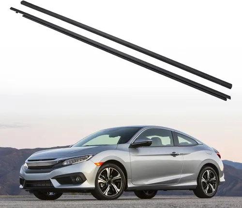 Miniatura 10 de 4 unidades de cinturón de sellado para ventana de puerta exterior de automóvil compatible con Honda Vehicle Civic 4 puertas Sedan 2016-2021