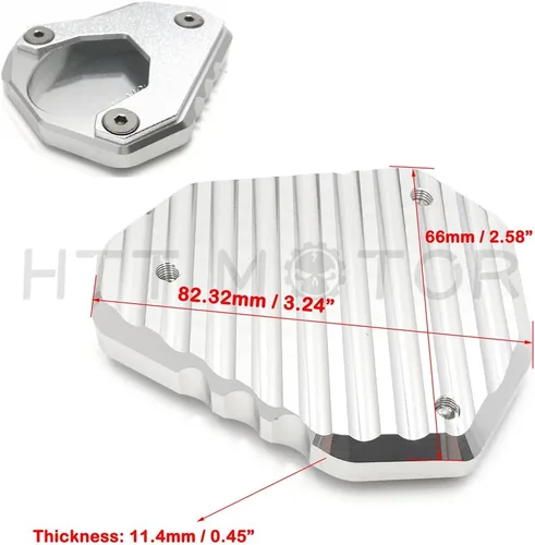 Miniatura 6 de XKMT- Soporte lateral para Kawasaki Versys 650 2015 2016 2017 2018, color plateado