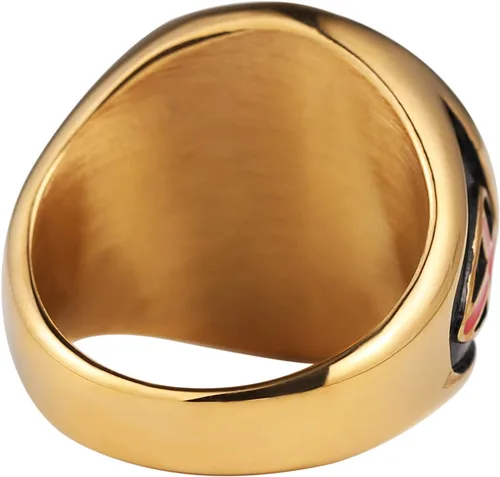Miniatura 6 de HZMAN Knights Templar Put On The Whole Armor of God Efesios 613-17 Anillo de acero inoxidable para hombre con diseño de Cruz Roja