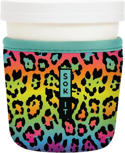 Miniatura 119 de Sok It IceCreamSok - Funda de neopreno aislada (flores abstractas, pintas de helado cónicas)