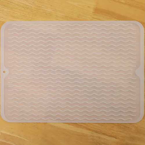 Miniatura 19 de MicoYang Alfombrilla de silicona para secado de platos para múltiples usos, fácil de limpiar, ecológica, resistente al calor, alfombrilla
