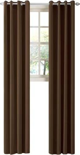 Miniatura 133 de LA PALMA Cortinas opacas con aislamiento térmico y ojales, para sala de estar, dormitorio, paquete de 2 paneles