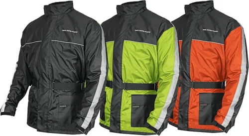 Miniatura 15 de Nelson Rigg Solo Storm - Chaqueta de lluvia, impermeable, transpirable y plegable (negro, talla S)