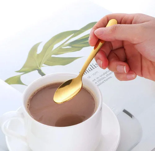 Miniatura 3 de Juego de 12 cucharas de café, mini cucharas de café, cucharas de café expreso de acero inoxidable, cucharas pequeñas para postre, té, aperitivo, 4.5