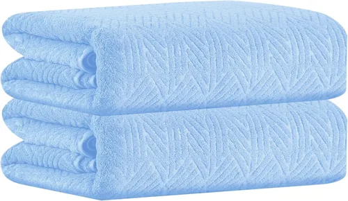Miniatura 8 de CHINO Juego de 8 toallas de baño turquesa, 2 toallas grandes/2 toallas de mano/4 toallitas, toalla de baño grande de 600 GSM, toalla de secado