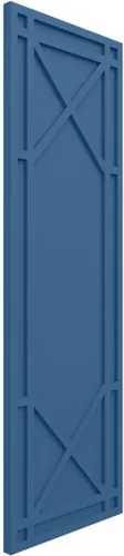 Miniatura 2 de Persianas de montaje fijo True Fit de PVC de 12 pulgadas de ancho x 25 pulgadas de alto, color azul (Por par, accesorios no incluidos)