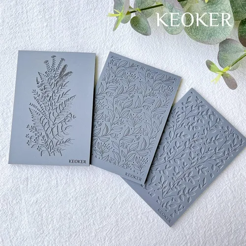 Miniatura 5 de Keoker Hojas de textura de arcilla polimérica, alfombrilla de textura de arcilla para hacer aretes de joyería, herramientas de aretes de arcilla