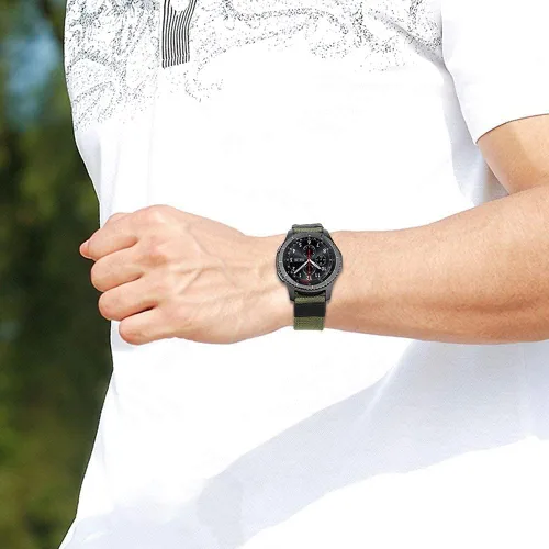 Miniatura 2 de Maxjoy. Correa comercial de repuesto para Gear S3 Frontier / Classic, repuesto suave de piel y de metal de acero inoxidable sólido para Samsung Gear