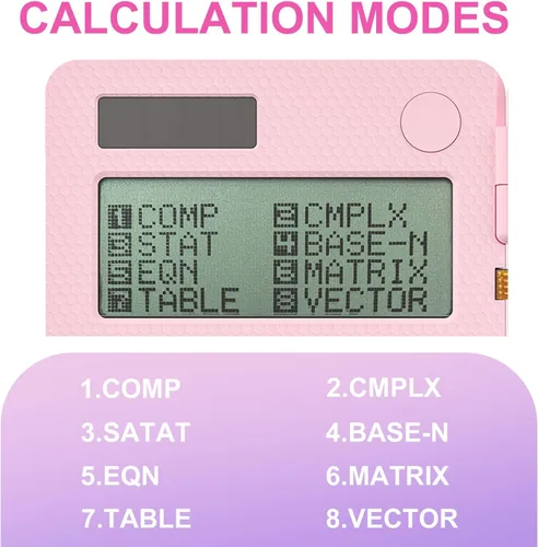 Miniatura 4 de Calculadoras científicas, calculadora Rudnia Pink con reloj despertador, calculadora de escritorio de 417 funciones recargable, calculadora para Rosa