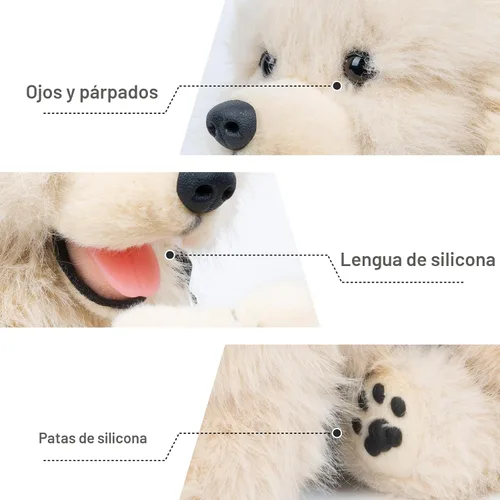 Miniatura 4 de Chongker Animales de Peluche de Perro con Juguetes Magnéticos, Suaves y Tiernos Juguetes de Peluche Golden Retriever, Animales de Peluche