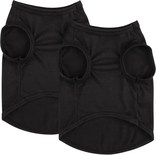 Miniatura 7 de Paquete de 2 camisetas sin mangas para perros pequeños, camiseta sin mangas para perros pequeños, camiseta sin mangas transpirable con texto