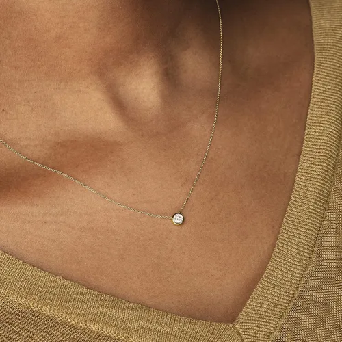 Miniatura 3 de Collner Collar con colgante de corazón de oro de 14 quilates para mujer, delicado collar de estrella, gargantilla de mal de ojo, collar bohemio
