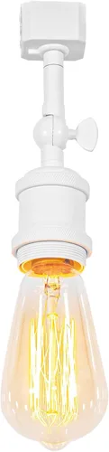 Miniatura 20 de Paquete de 1 unidad de diseño retro E26/E27 con base de título ajustable, ángulo de título rotado, sistema H, mini iluminación de cabeza de pista
