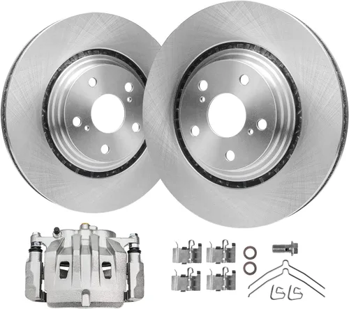 Miniatura 10 de Detroit Axle - Rotores de freno de disco trasero + pinza de freno de disco del lado del pasajero trasero de repuesto para Acura TL Honda Element