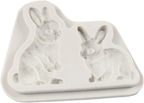 Miniatura 4 de Molde de silicona de conejo para fondant, molde de caramelo de chocolate para decoración de pasteles, decoración de cupcakes, pasta de goma