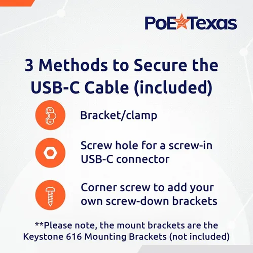 Miniatura 6 de PoE Texas Adaptador Gigabit PoE+ a USB-C, alimentación de 25 vatios y entrega de datos, adaptador de alimentación y Ethernet activo IEEE 802.3at