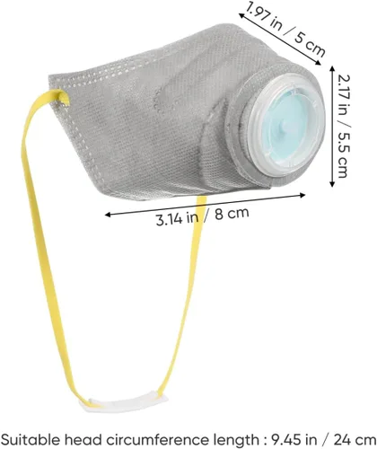 Miniatura 2 de Cubrebocas protector transpirable para perro, para polvo, 5 filtros, ajustable, cara de perro pequeño para contaminación al aire libre, bozal ligero