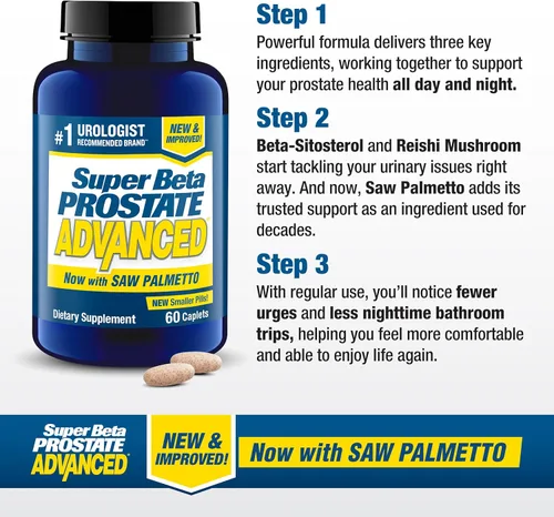 Miniatura 6 de SUPER BETA PROSTATE Avanzado con Saw Palmetto - Suplementos para la salud de la próstata para hombres, apoyo para la vejiga y el sistema urinario