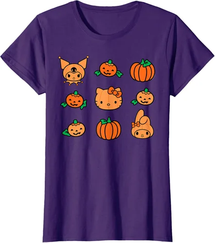 Miniatura 8 de Camiseta de Halloween Hello Kitty My Melody Kuromi Pumpkins
