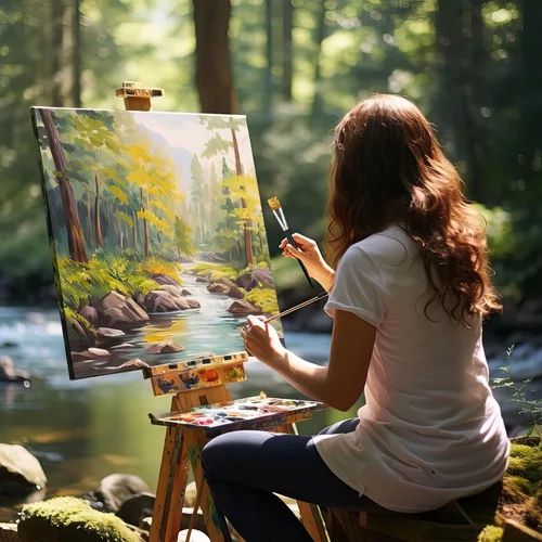 Miniatura 6 de 10 pinceles planos de pintura acrílica de 1 pulgada, pincel de pintura para acuarela, pintura al óleo, acrílico, arte de uñas, manualidades, pintura