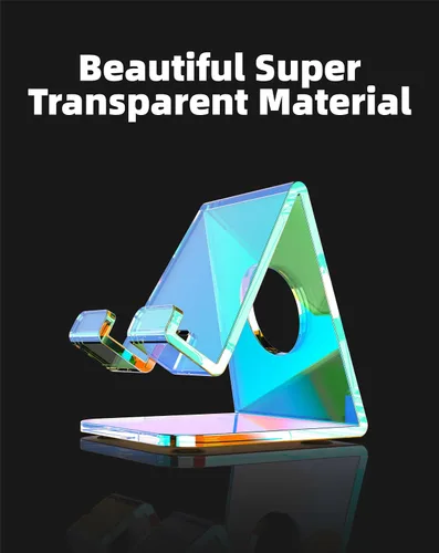 Miniatura 8 de Soporte acrílico para teléfono, soporte transparente para escritorio de oficina, tocador, encimera de cocina, mesita de noche, compatible con iPhone