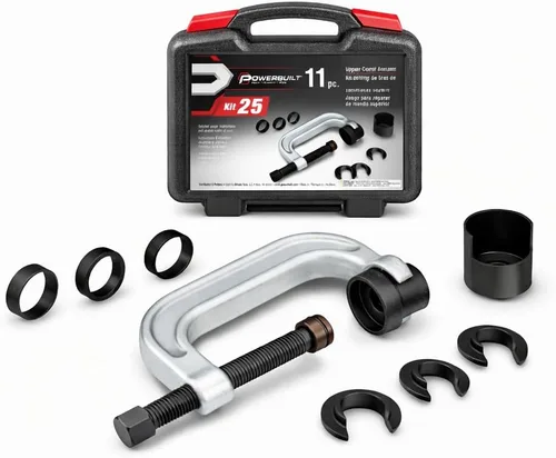 Powerbuilt Juego de herramientas de servicio de bujes de brazo de control superior para Ford, GM y Chrysler, quitar e instalar bujes de coche, 648604