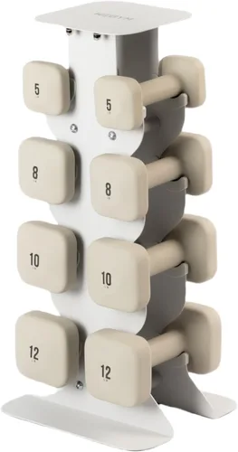 Miniatura 23 de WeGym SafeGrip Square Dumbbells with Anti Slip Handles, Aesthetic Free Weights for Home Workouts, Stable Design Prevents Rolling during Floor