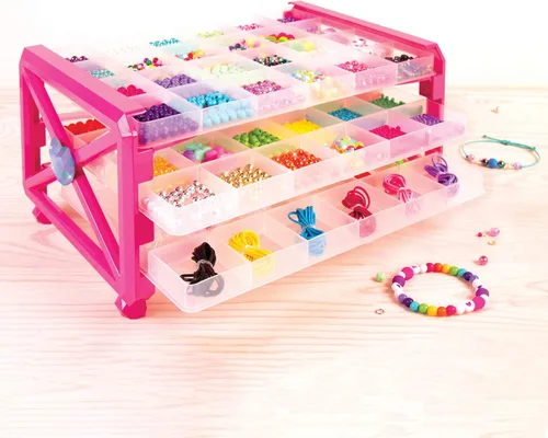 Miniatura 3 de Make It Real – Ultimate Bead Studio. Kit de fabricación de joyas con cuentas para niñas adolescentes de bricolaje. Kit de artes y manualidades guía