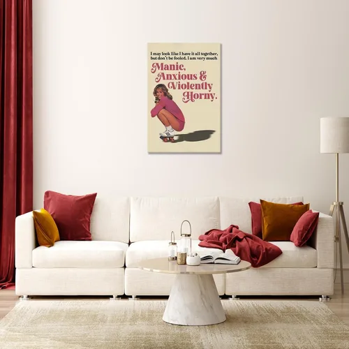 Miniatura 92 de Pósteres de citas divertidas con texto en inglés «Better Late Than Feug», lienzo minimalista con fondo blanco, arte de pared, frutas frescas