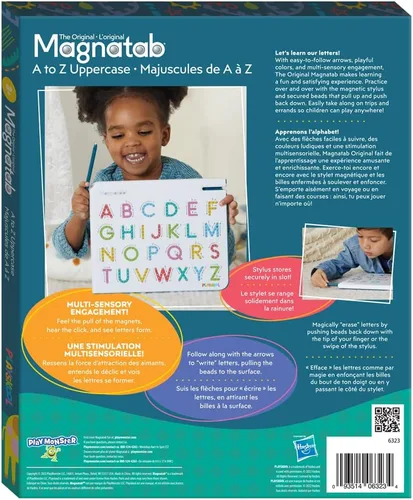 Miniatura 3 de Playskool Magnatab — Letras mayúsculas de la A a la Z — Tablero magnético de trazado de letras para niños pequeños y dibujo sensorial