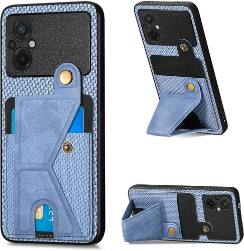 Miniatura 61 de Funda para Xiaomi Poco M5s 4G, Funda para Redmi Note 10 4G / Note 10S 4G / Note 11 SE (India) Funda de cuero PU ranuras para tarjetas Soporte