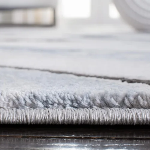 Miniatura 3 de SAFAVIEH Craft Collection - Alfombra decorativa, 2'3" x 4', azul y gris, diseño abstracto moderno, no desprende pelusa y de fácil cuidado, ideal