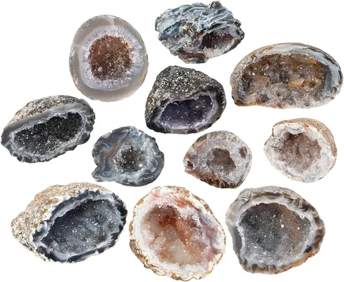 Miniatura 5 de rockcloud Natural cruda cristal curativo drusa geoda ágata mineral irregular decoración del hogar espécimen de piedras preciosas