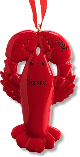Miniatura 5 de Adornos personalizados de animales 2024 – Adorno de Navidad de cangrejo de cangrejo para árbol de Navidad, decoración de cangrejo para el hogar