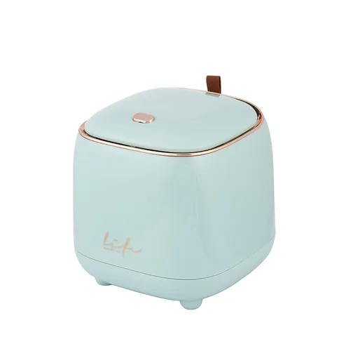 Miniatura 2 de Mini papelera de escritorio con tapa, pequeño cubo de basura de plástico para cocina, baño, oficina, papelera de escritorio con botones, cubo