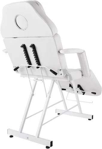Miniatura 3 de Roixeeds Silla de tatuaje de 3 secciones, cama de masaje profesional ajustable, silla de cama de tatuaje con taburete de spa y gancho para toalla