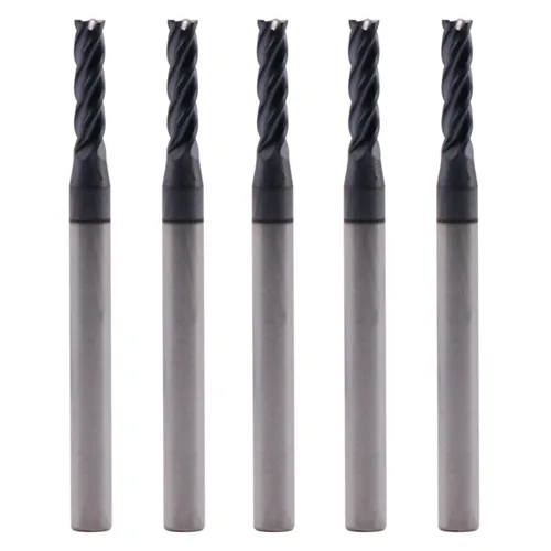 Miniatura 8 de BestParts 5 fresas cuadradas de carburo sólido de alto rendimiento, revestimiento AlTiN, 4 flautas, hélice de 30 grados, diámetro de corte de 1/2