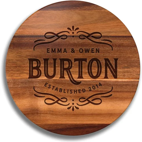 Regalo de boda personalizado, Lazy Susan, regalo de madera grabado, Lazy Susan personalizado, regalo de mamá, regalo de esposa, tocadiscos Lazy Susan