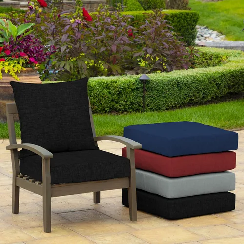 Miniatura 6 de Arden Outdoor Deep Seat Cushion Set, 24 x 24 pulgadas, Cojín para exteriores resistente al clima, a la lluvia y a la decoloración para silla, sofá